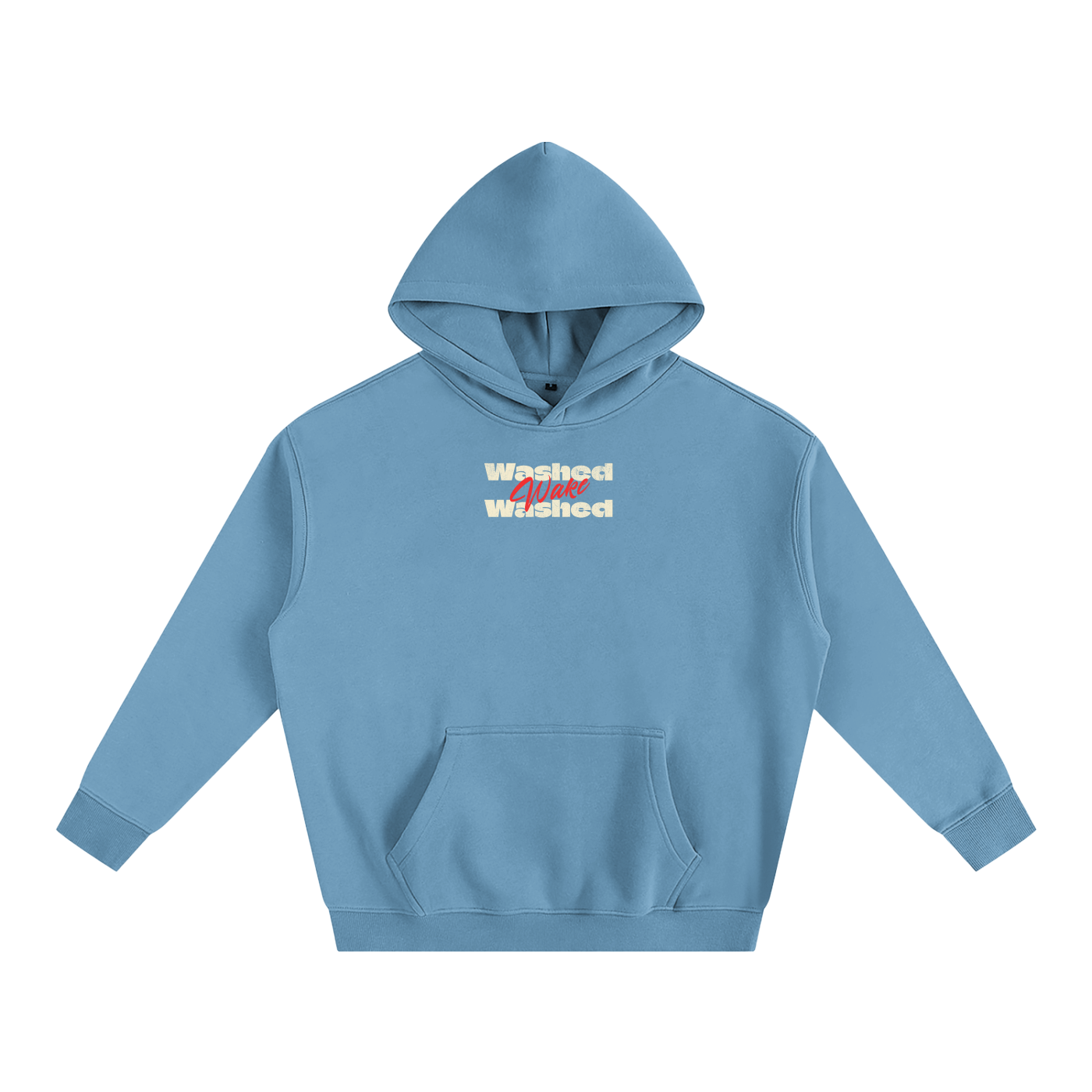 Oversize Wake Washed Logo Hoodie