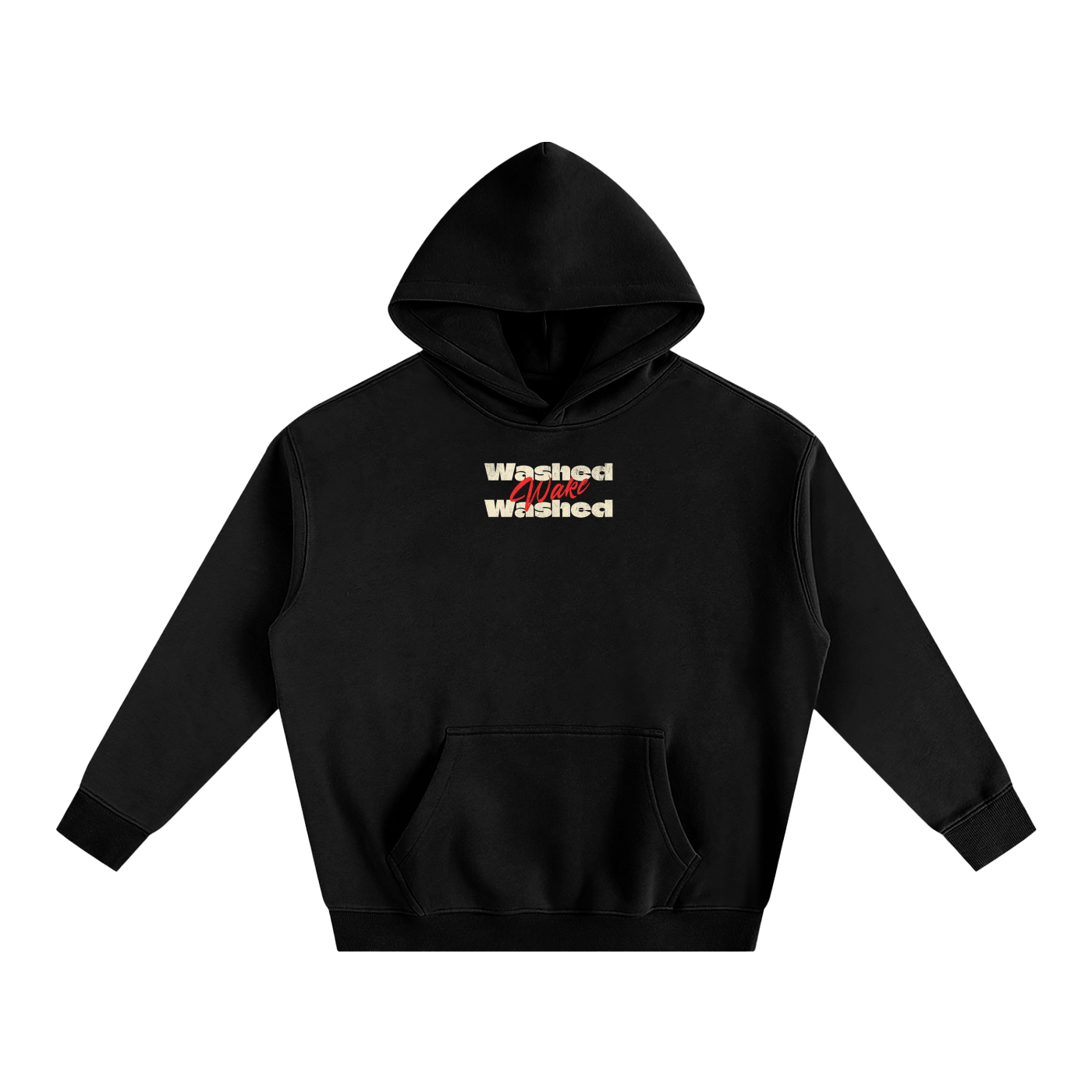 Oversize Wake Washed Logo Hoodie