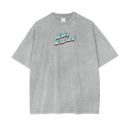 Oversize Wake Snow Washed Beach Bar TEE